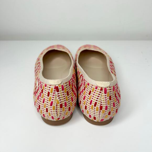 Vivaia Square-Toe V-Cut Flats (Margot 2.0) Multi Pink Crochet - Picture 4 of 7